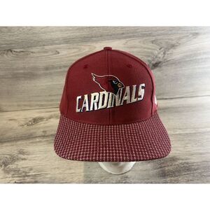 Arizona Cardinals Logo Athletic Grid Brim NFL Pro Line Vintage Strapback Cap Hat